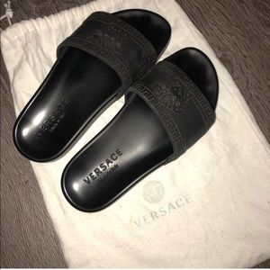 Black Versace slides